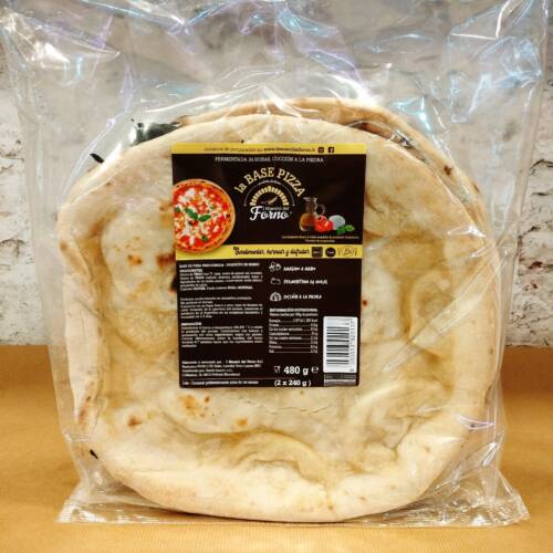 Bases de pizza italianas listas para usar, masa artesanal fermentada y cocida a la piedra, ideal para recetas caseras.