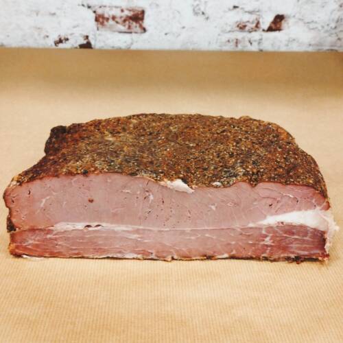 pastrami new york style Villani elaborado con carne seleccionada y especias aromáticas.