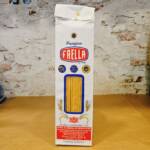 Spaghettoni Faella en paquete azul, pasta artesanal italiana de Gragnano