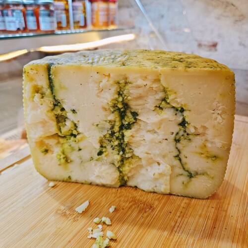 Pecorino al Pesto | Queso sardo canestrato artesanal