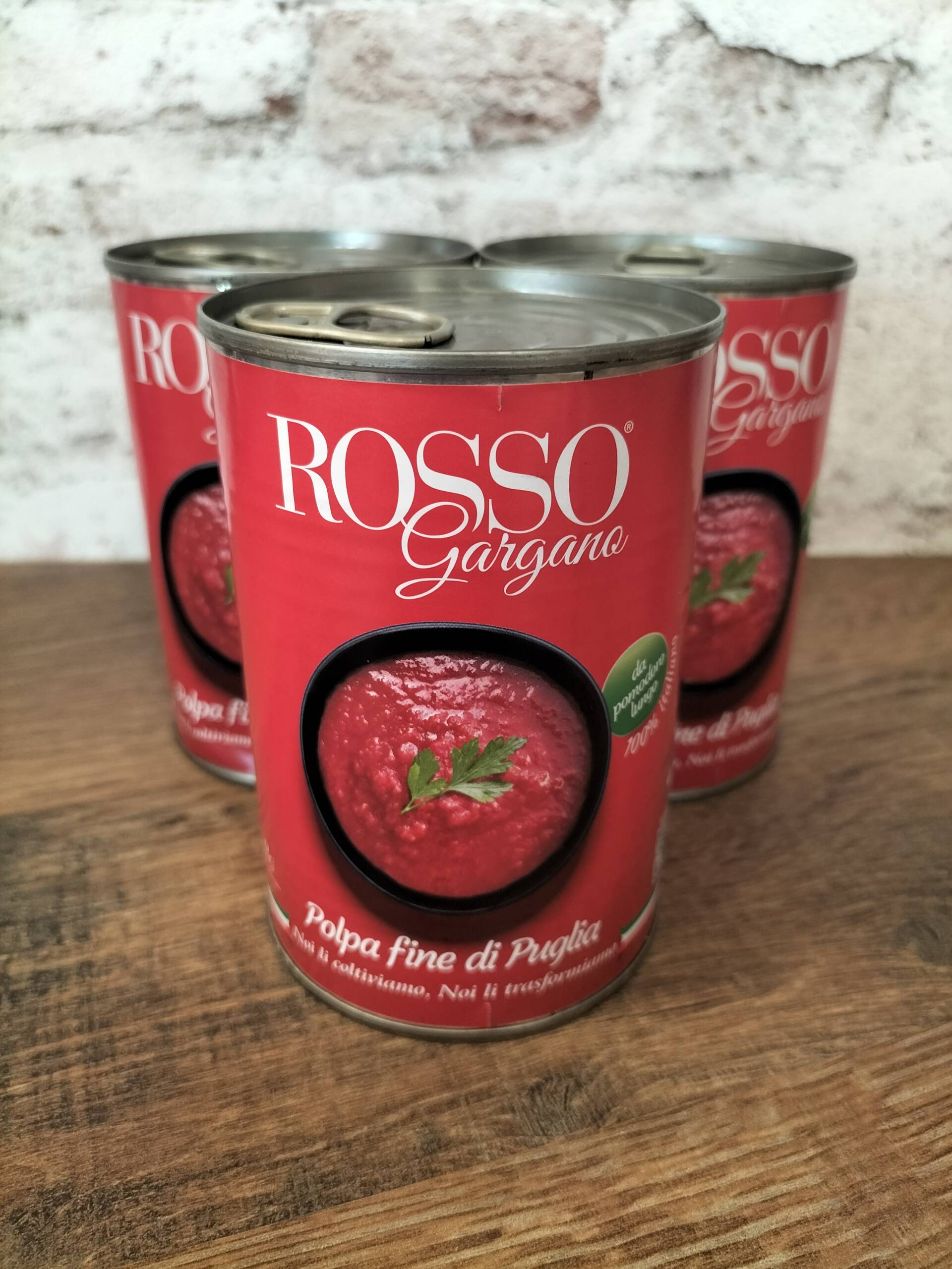 Polpa Fine di Puglia Rosso Gargano pulpa fina de tomate italiano