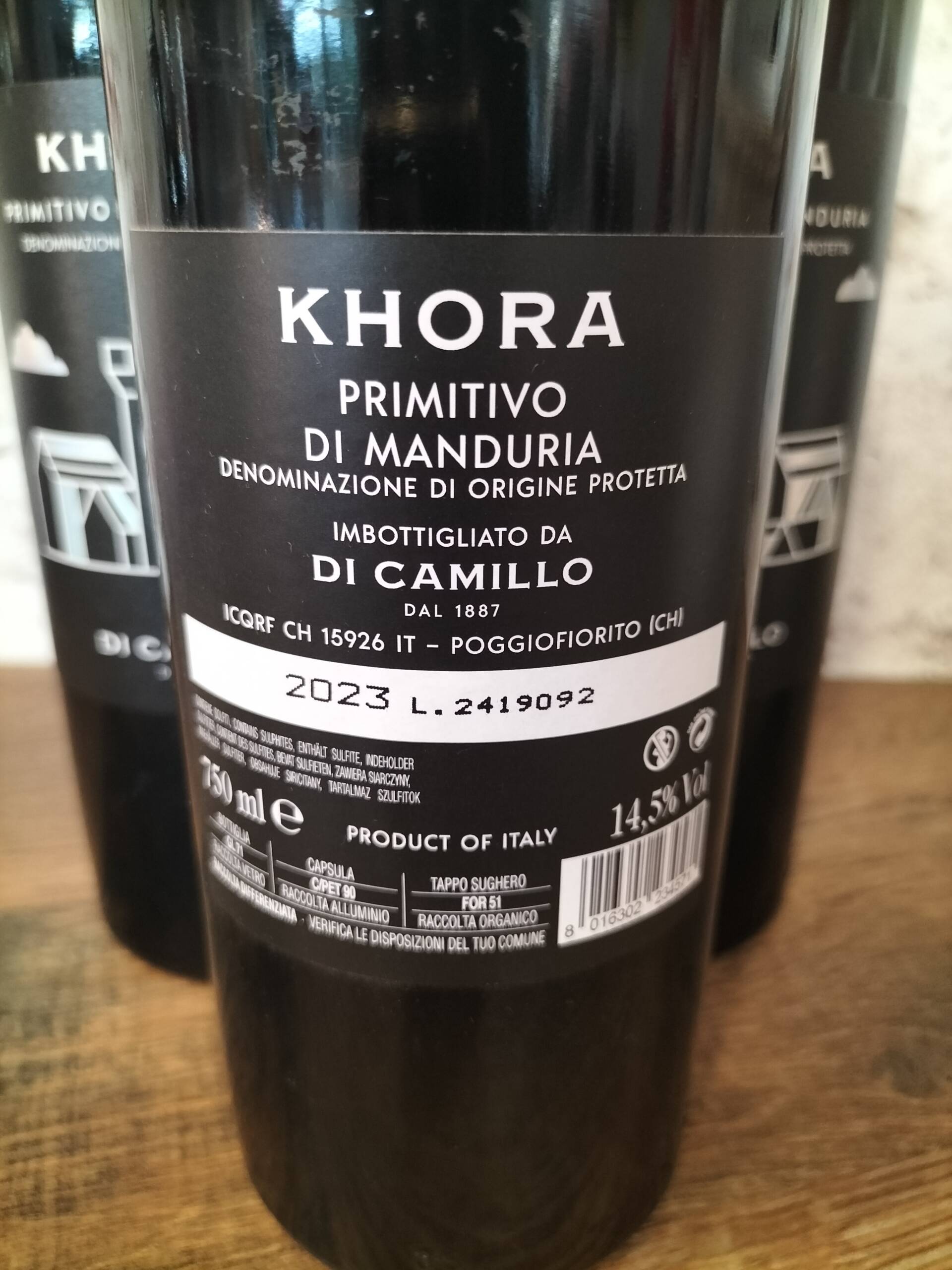 Primitivo Khora Di Camillo | Vino Tinto de Puglia - Imagen 2